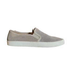 Frye Camille Gray Perforated Suede Slip-On Shoes Size 11